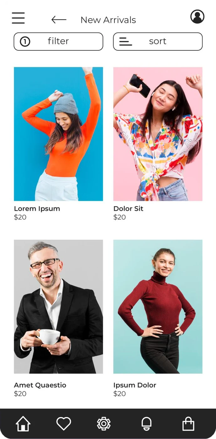 Ukázka mobilního e-shopu